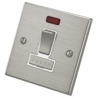 Stainless Steel 13A Switched Fused Spur Neon