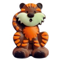 Gwynedd - Tommy the Tiger - decorated solid milk chocolate - appr 38pcs x 1kg