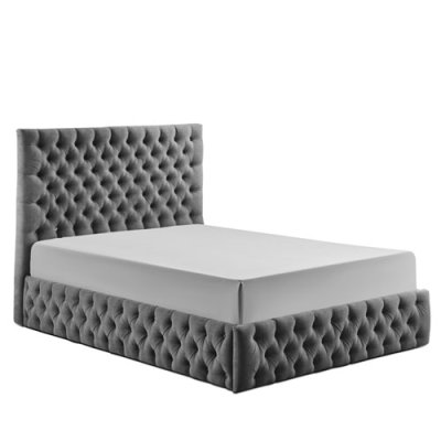 Rose Grey Fabric Bed