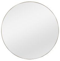 Canis Round Country Gold Flat Mirror 80cm