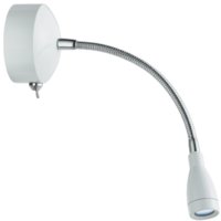 BEDSIDE WALL LIGHT  LIGHT WHITE FLEXIBLE ARM SWITCHED 3 WATT