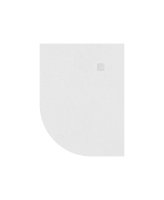 SLATE WHITE 1200X900MM RH OFFSET QUADRANT SHOWER TRAY & WASTE