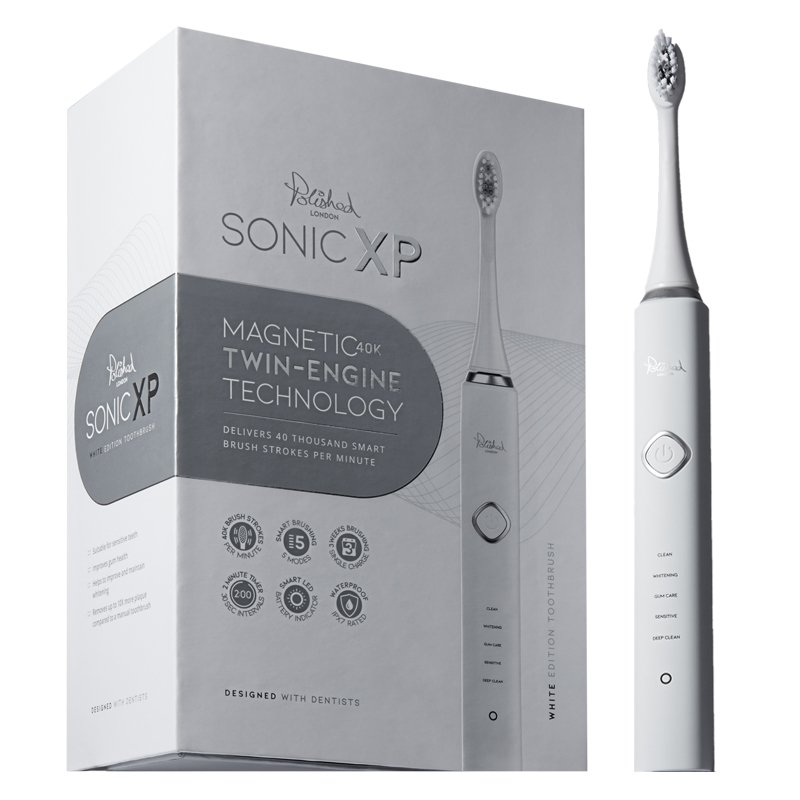 Polished London Sonic XP Sonic XP White Electric Toothbrush Pharmacy Supplies
