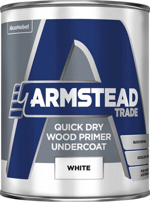 Armstead Trade Quick Dry Wood Primer Undercoat 1L Paint 5218561