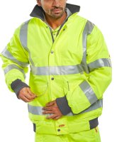 Hi-Vis Yellow Bomber Jacket