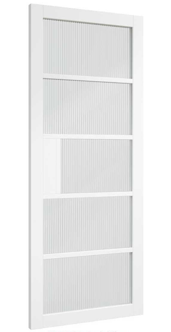 NM31 Premier White Reeded Glass
