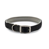 Ancol Viva Padded Nylon Buckle Collar Black L 45-54cm Size 6 x 1