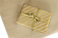 50CM X 100M DIAGONAL STRIPE GOLD