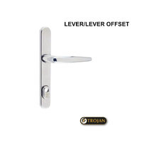 COMPOSITE SPARTA CHROME 2* SECURITY DOOR HANDLE LEVER/LEVER OFFSET