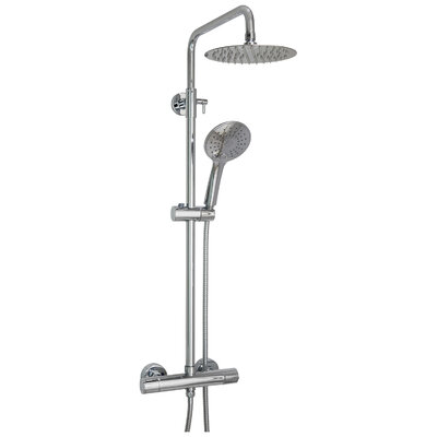 Islay Twin Round Outlet Bar Shower C/W Fixing Brackets Chrome 13117P