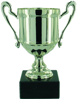 11.5cm Cast Metal Cup - Silver