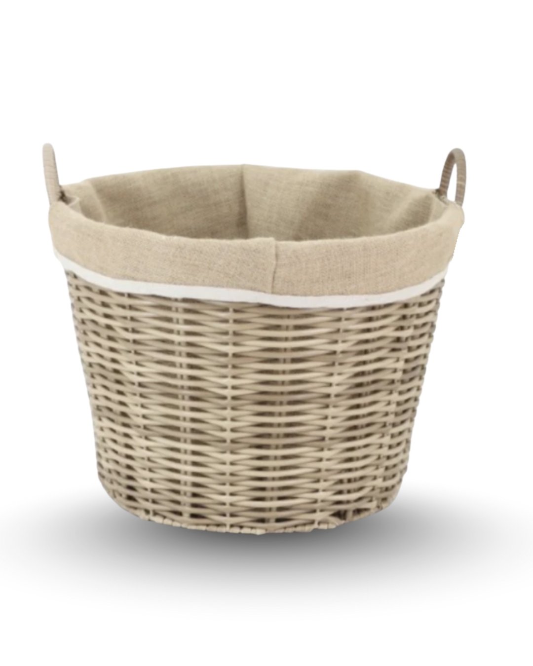 Inglenook Round Plastic Weave Willow Basket