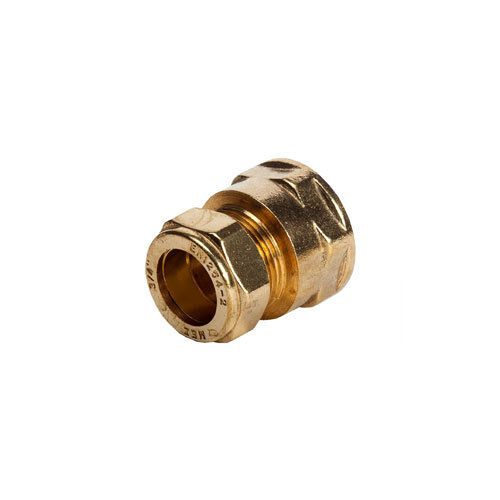 312 Reducing Brass Female Coupling (1/2" x 3/4")