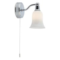 EQUADOR WALL LIGHT, CHROME AND OPAL GLASS