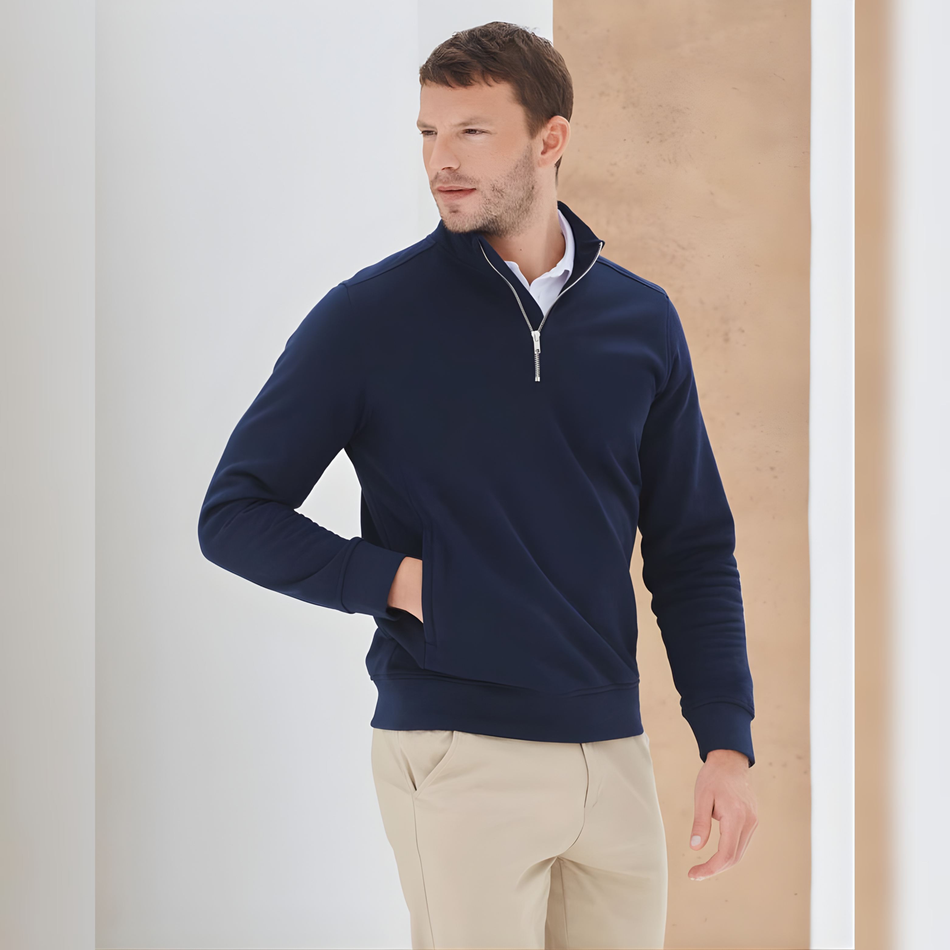 Henbury Sustainable 1/4 Zip Sweatshirt