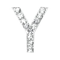 Small Diamante Letter "Y" - 20mm