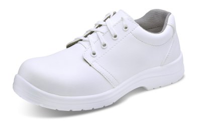WHITE MICROFIBRE TIE SAFETY SHOE