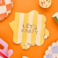 Playful Brights 'Lets Party' Paper Napkins - Pack of 16