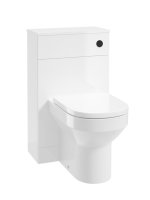 CORTA BACK TO WALL WC UNIT GLOSS WHITE-BLACK BUTTON