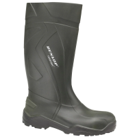 Dunlop Purofort + Full Safety Wellington, Green/Black