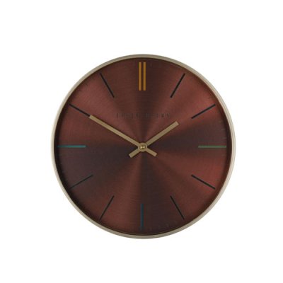 Baker and Brown Metallic Clock Red 30cm