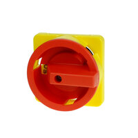 H69-0001 Isolator Rotary Handle 64 x 64mm Red/Yellow
