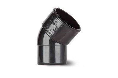 Polypipe WS48 32MMX45° Spigot Bend Black