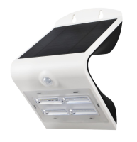 SOL 3.2W Solar LED Wall light with PIR IP65 Black 4000K