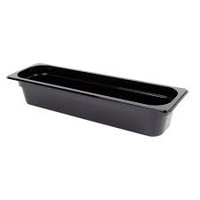 Gastronorm Container 2/4 100mm Black Polycarbonate