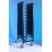 Tray Clearing Trolley Epox Coated 1x12 with Side Panels