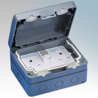 IP66 WATERPROOF 2 GANG 13A  RCD SOCKET 30MA