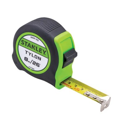STANLEY Hi-Viz Tylon Tape 8m (26ft)