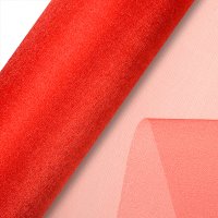 Organza Snow Sheer Roll Red - 29cm x 25m