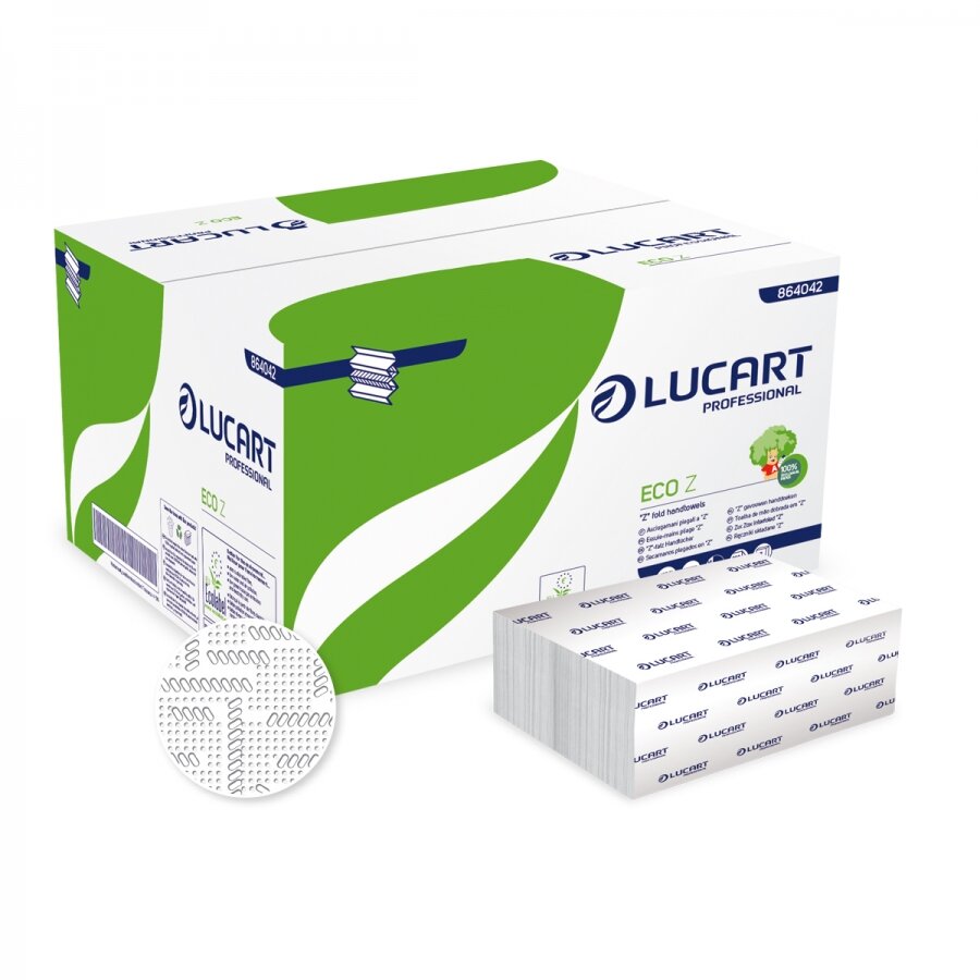 Lucart Eco Z Fold Hand Towel White 2Ply x 3000 sheets