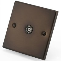Dark Bronze 1 Gang  TV Socket 6062-300