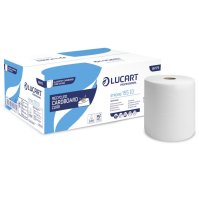 (CARDBOARD CORE) Lucart Identity Strong Roller Towel White Virgin Tissue 155m x 6 rolls