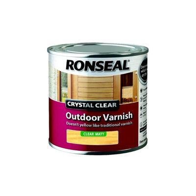 Ronseal Crystal Clear Outdoor Varnish- Matt 250ml