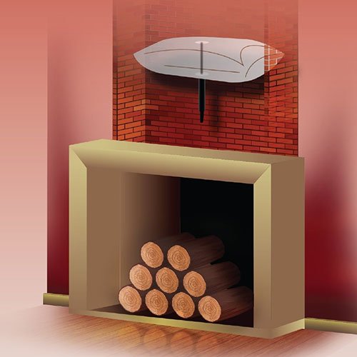 De Vielle Eco Chimney Heatsaver Balloon Medium in use