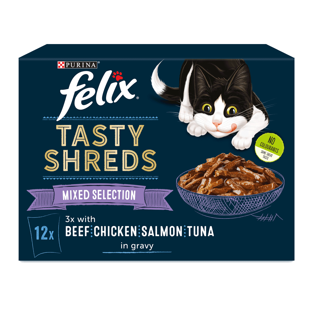 Felix Tasty Shreds Mixed Selection in Gravy