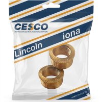 Lincoln 1/2 Inch - 10mm Brass Reducer  - 2 pack