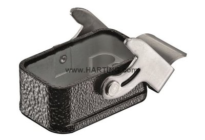 09120080301 Han Compact Bulkhead mounting Single lever Black