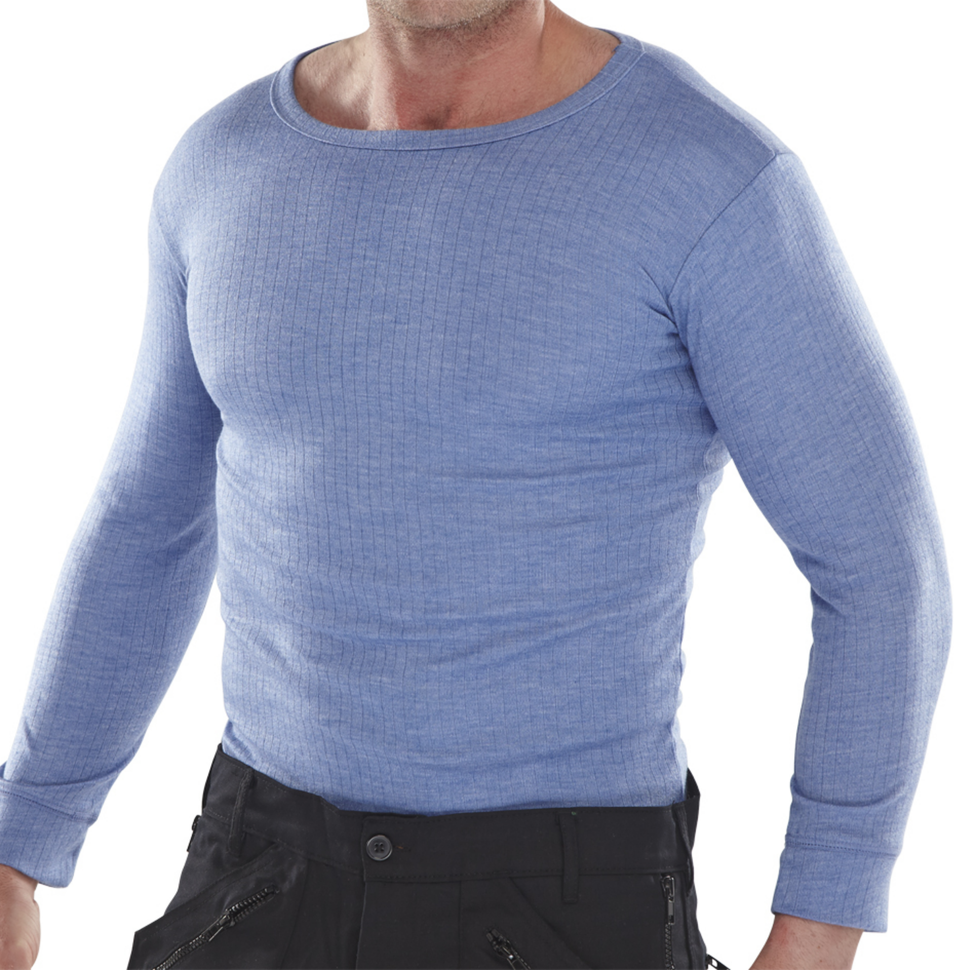 Long Sleeve Thermal Vest, Blue