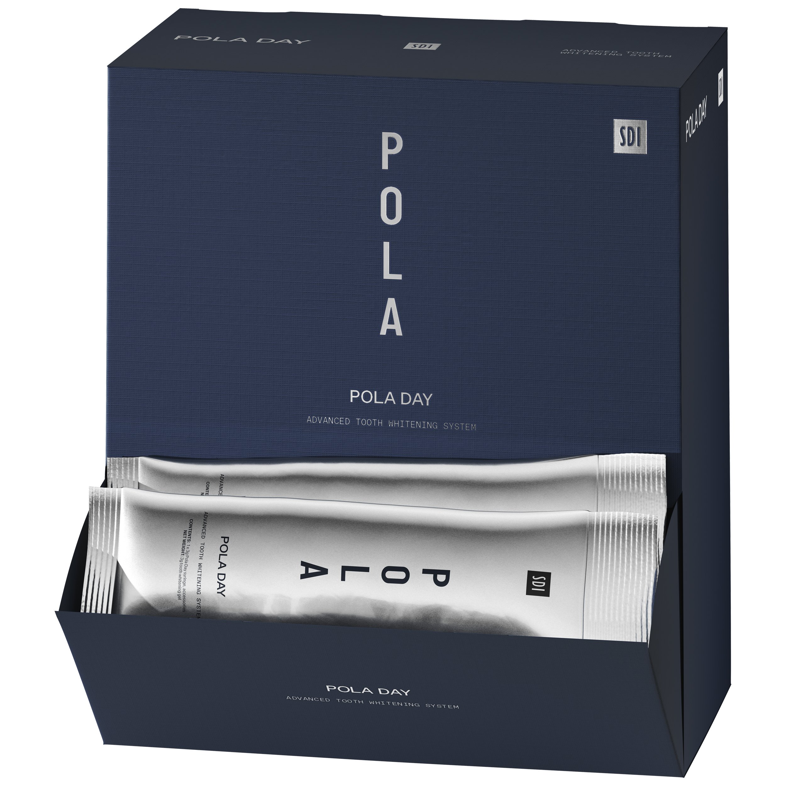 SDI Pola Day HP Syringes Dispenser Pack - 50 x 3g 6% HP Available from DMI Dental Supplies.