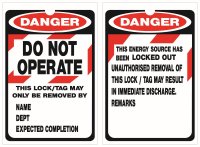 DANGER Do Not Operate Tag, Pack 25