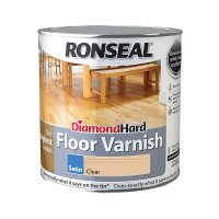Ronseal Diamond Hard Floor Varnish Clear Satin 2.5L Tin