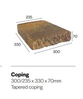 Tobermore Secura Grand Capping Heather 300 x 330 x 70mm XD