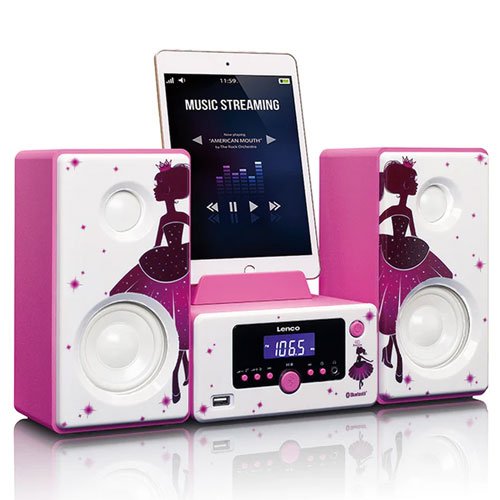 Lenco Micro set with FM Radio, Bluetooth, USB and Aux Ingang - Princess