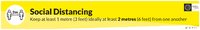 Social Distance floor vinyla sign 2000mm x 297mm (Pack of 2)