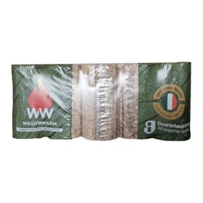 WillowWarm Wood Briquette – 10 Pack