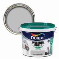 Weathershield Carraig Grey Colour Swatch & 10L Paint Bucket